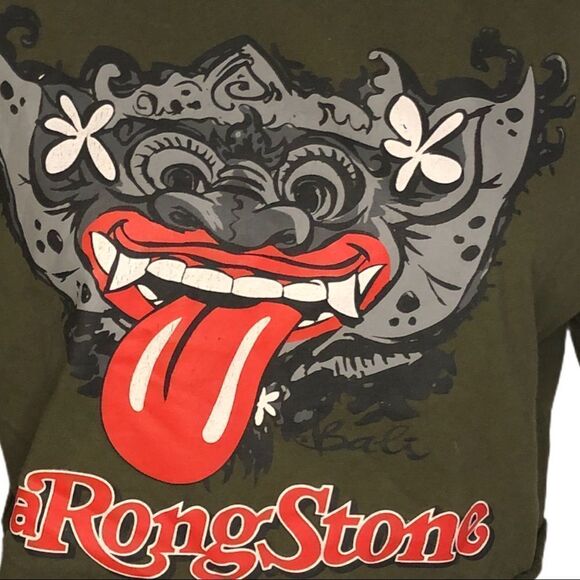 Krishna Green faux Rolling Stones tee shirt! - Picture 4 of 8